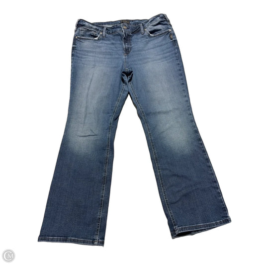 Jeans Boot Cut By Silver In Blue, Size: 18