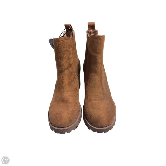 Boots Ankle Heels By Cmc In Brown, Size: 8.5