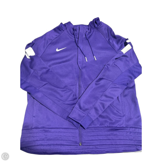 Athletic Jacket By Nike In Purple, Size: Xl