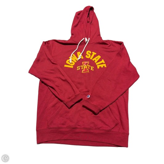 Sweatshirt Hoodie By Champion In Red, Size: L