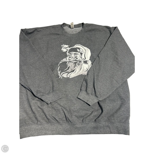 Sweatshirt Crewneck By Gildan In Grey, Size: 2x