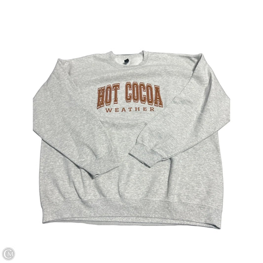 Sweatshirt Crewneck By Gildan In Grey, Size: 2x