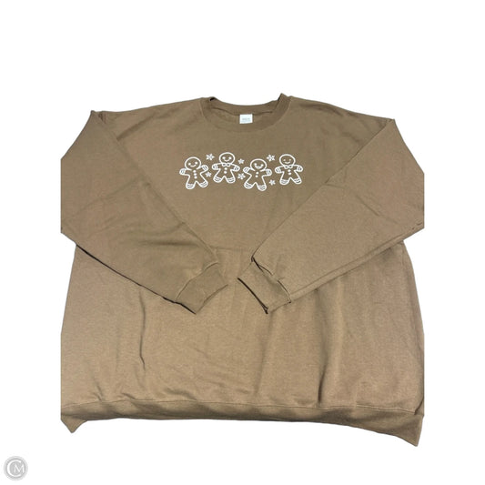 Sweatshirt Crewneck By Cmc In Brown, Size: 2x