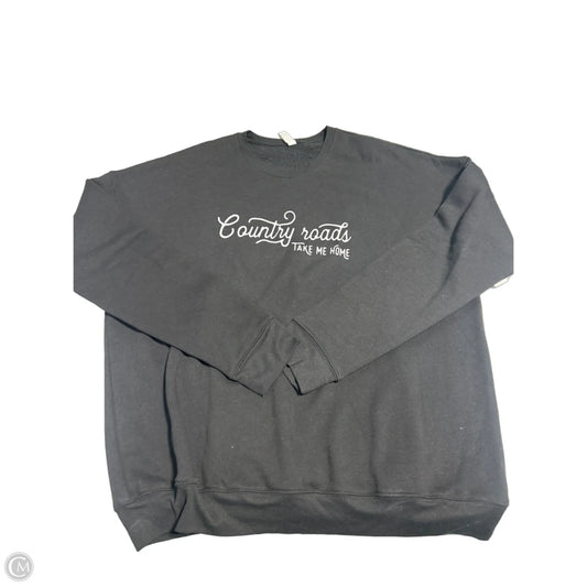Sweatshirt Crewneck By Bella + Canvas In Black, Size: 2x
