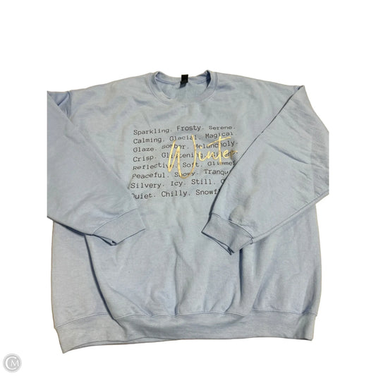 Sweatshirt Crewneck By Gildan In Blue, Size: 30