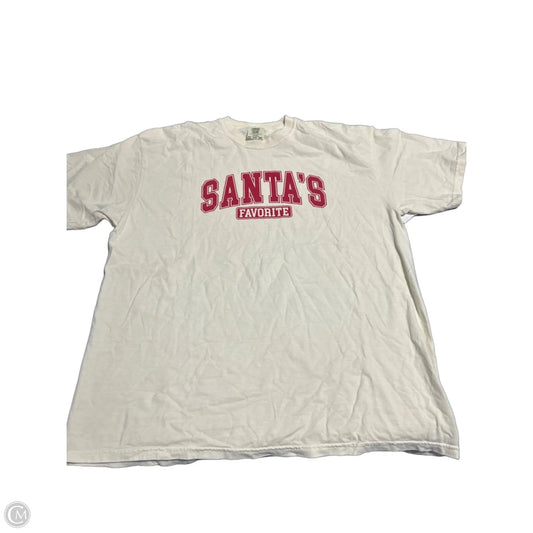 Top Short Sleeve By Comfort Colors In Cream, Size: 2x