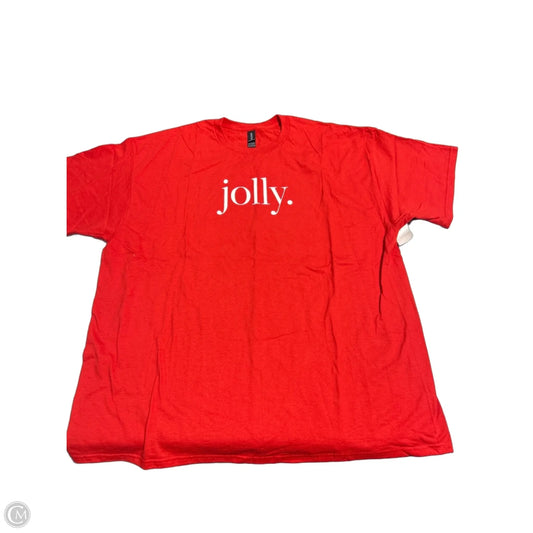 Top Short Sleeve By Gildan In Red, Size: 2x