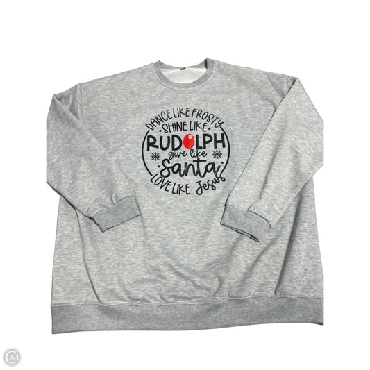 Sweatshirt Crewneck By Cmc In Grey, Size: 3x
