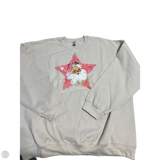 Sweatshirt Crewneck By Gildan In Beige, Size: 2x