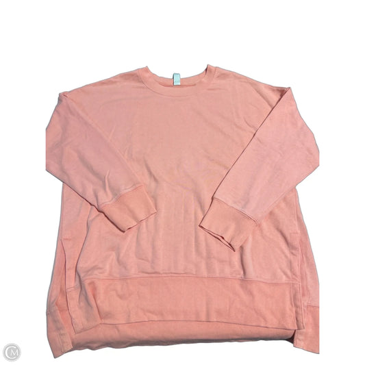 Top Long Sleeve By Green Tea In Coral, Size: Xxl