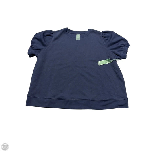 Top Short Sleeve By Terra & Sky In Blue, Size: 2x