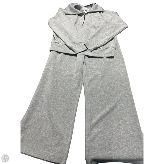 Top 2pc Long Sleeve By Pink Lily In Grey, Size: L
