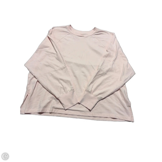 Top Long Sleeve By Aerie In Pink, Size: L
