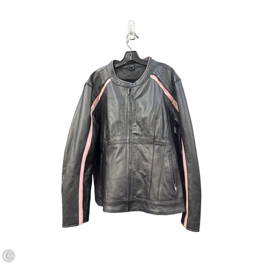 Coat Leather By Cmc In Black, Size: 4x