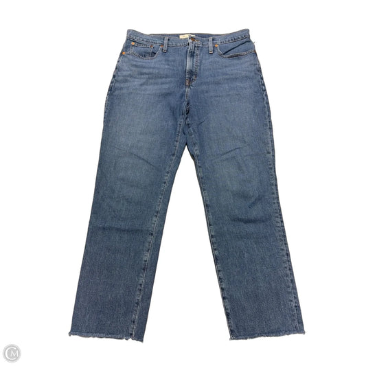 Jeans Straight By Madewell In Blue Denim, Size: 14
