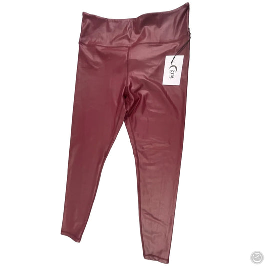Athletic Leggings By Zyia In Red, Size: Xl