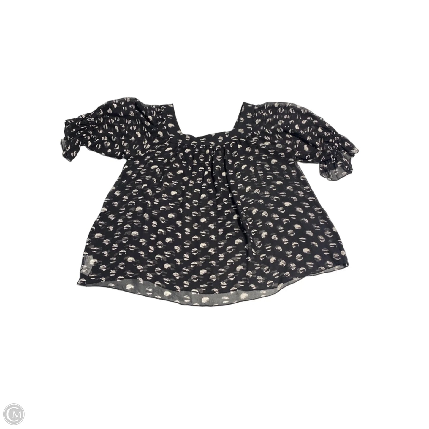 Blouse 3/4 Sleeve By Karen Kane In Black, Size: Xl