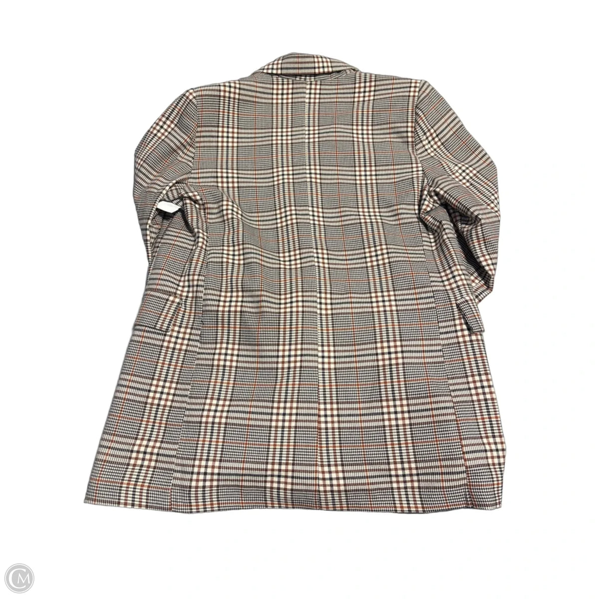 Blazer By Be Cool In Orange & Tan, Size: L