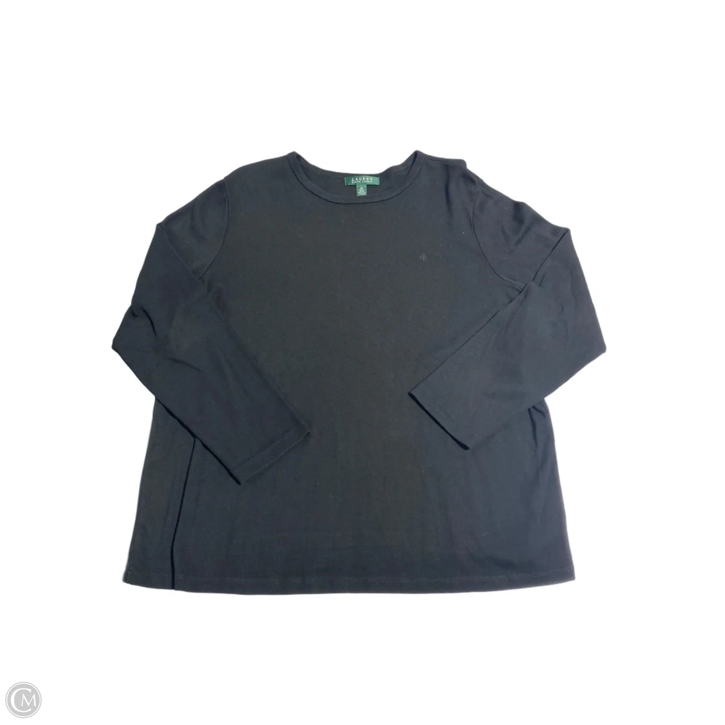 Top Long Sleeve By Lauren By Ralph Lauren In Black, Size: 2x