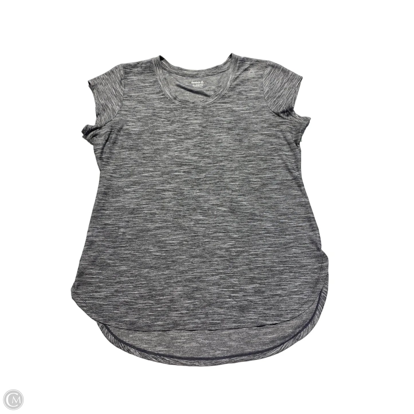 Athletic Top Short Sleeve By Reebok In Grey, Size: Xl
