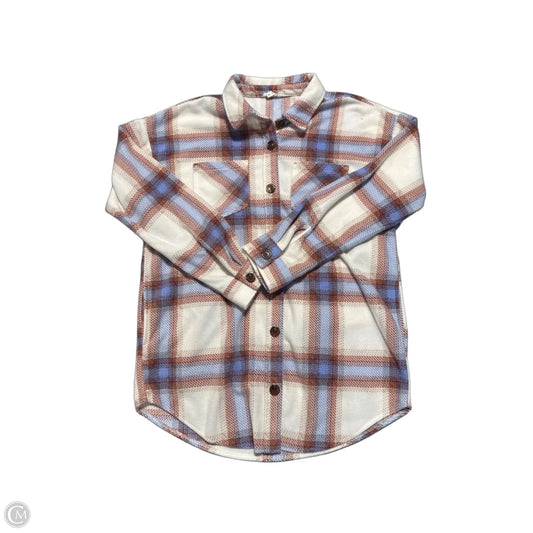 Top Long Sleeve By Maurices In Plaid Pattern, Size: S