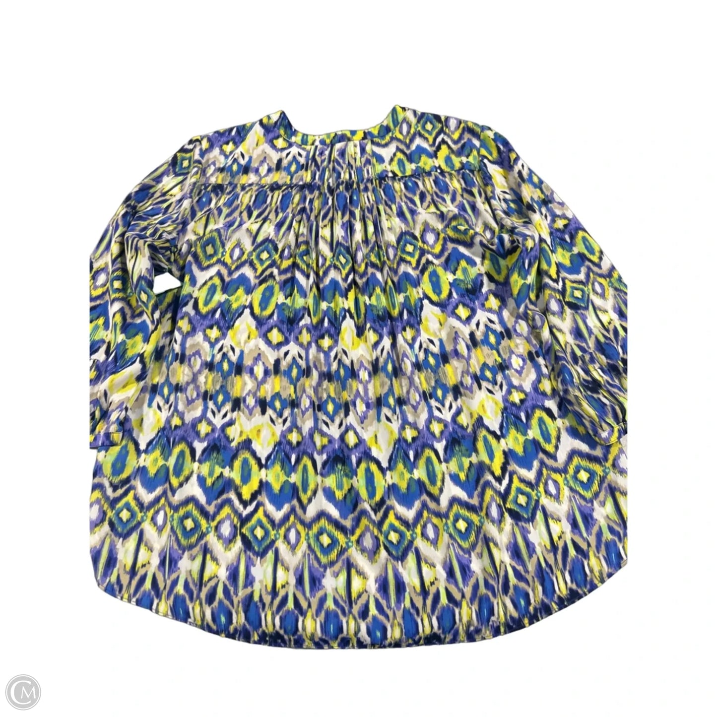 Top Long Sleeve By Cmc In Blue & Green, Size: Xlp