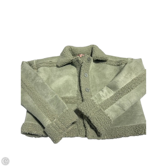 Coat Faux Fur & Sherpa By Bailey Rose In Green, Size: S