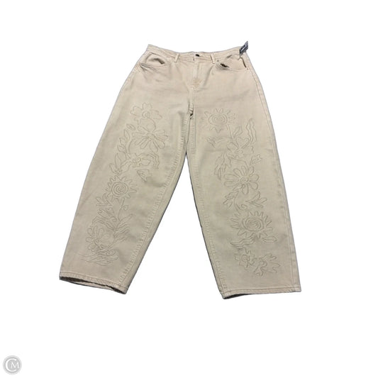 Jeans Straight By Oat In Tan, Size: 10